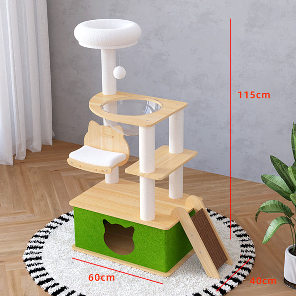 115CM Green Condo Multi-level Cat Tree