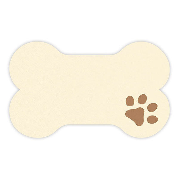 Dog Cat Bowl Mat - Beige Bones  40x60CM