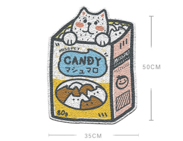 MISSPET Cat Litter Mat - Candy Cat 50x35CM