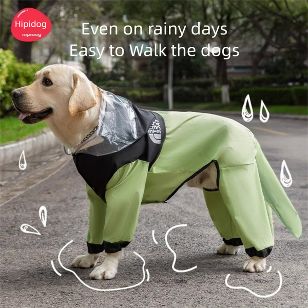 EXTRA Large Dog Raincoat Adjustable Pet Water Proof Clothes Lightweight Rain Jacket
