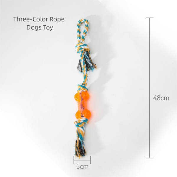 Dog Rope Toy for Aggressive Chewers Tough Twisted Rope 48CM