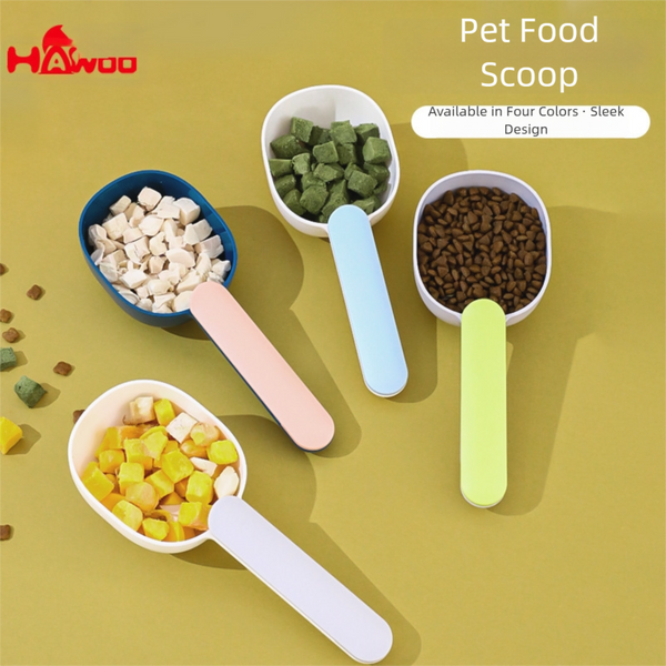 Dry Dog Cat Food Scoop With Bag Clip