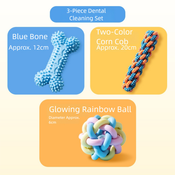 3-Pack Puppy Chew Toy Set Durable Dog Toys for Small Puppy Breeds Teething Toys