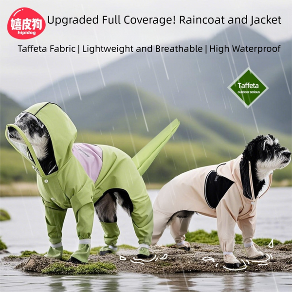 Dog Raincoat Adjustable Water Proof Pet Clothes Full-body coverage