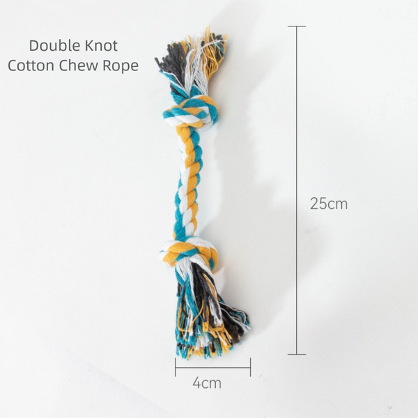 Dog Rope Toy for Aggressive Chewers，Double knot 25CM