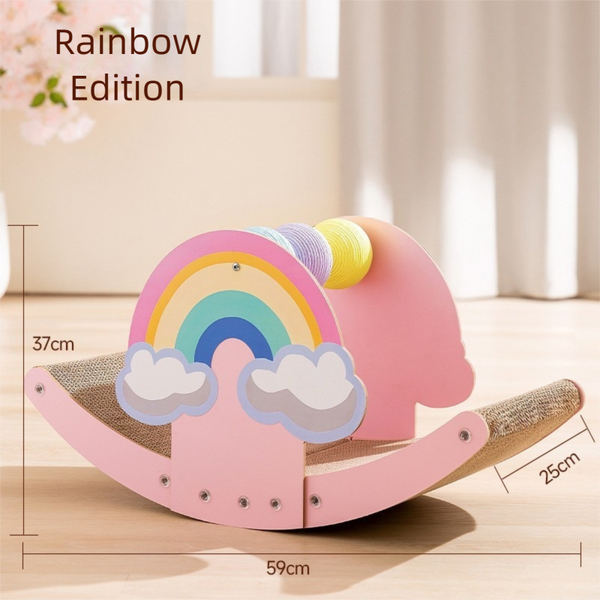 Cat Scratcher Cardboard Bed Rainbow Edition 59x25x37cm