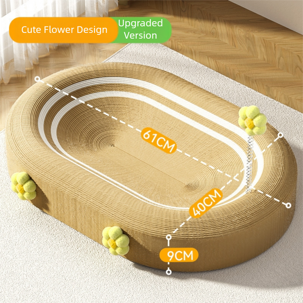 Oval Sisal Cat Scratcher  61x40x9cm