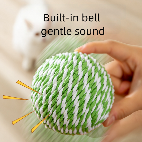 Cat Scratcher Sisal Ball With Bell 10CM