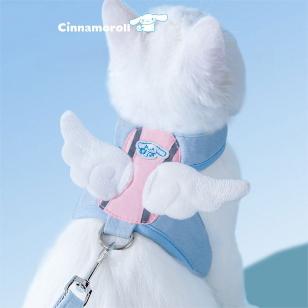 Angel Cat Harness and Leash（1.2M） for Walking, Escape Proof Soft Adjustable Vest